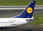 dusseldorf-dus Lufthansa, D-ABIB, Boeing 737-500 'Esslingen' (Seitenleitwerk/Tail), 29.04.2011, DUS-EDDL, D�sseldorf, Germany 

