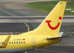 dusseldorf-dus TUIfly, D-ATUH, Boeing 737-800 WL (Seitenleitwerk/Tail), 29.04.2011, DUS-EDDL, D�sseldorf, Germany 

