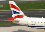 dusseldorf-dus British Airways, G-EUPK, Airbus A 319-100 (Seitenleitwerk/Tail), 29.04.2011, DUS-EDDL, D�sseldorf, Germany 

