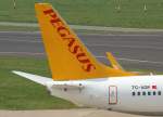 dusseldorf-dus Pegasus Airlines, TC-AGP, Boeing 737-800 WL' Sebnem' (Seitenleitwerk/Tail), 29.04.2011, DUS-EDDL, D�sseldorf, Germany 

