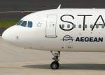dusseldorf-dus Aegean, SX-DVQ, Airbus A 320-200 (StarAlliance-Lackierung ~ Nase/Nose), 29.04.2011, DUS-EDDL, D�sseldorf, Germany 

