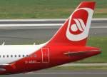 dusseldorf-dus Air Berlin, D-ABGO, Airbus A 319-100 (Seitenleitwerk/Tail), 29.04.2011, DUS-EDDL, D�sseldorf, Germany 

