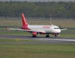 Air Berlin A 320-214 D-ABDS beim Start in Berlin-Tegel am ...