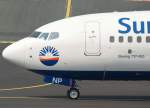 dusseldorf-dus SunExpress, TC-SNP, Boeing 737-800 WL (neue SE-Lackierung ~ Nase/Nose), 29.04.2011, DUS-EDDL, D�sseldorf, Germany 

