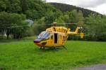 Eurocopter BK-117 der ADAC Luftrettung GmbH, D-HBKK, im Herdorf am ...