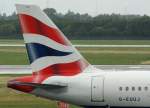 dusseldorf-dus British Airways, G-EUUJ, Airbus A 320-200 (Seitenleitwerk/Tail, 20.06.2011, DUS-EDDL, D�sseldorf, Germany 

