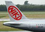 dusseldorf-dus Niki, OE-LEH, Airbus A 320-200 'Gospel' (Seitenleitwerk/Tail), 20.06.2011, DUS-EDDL, D�sseldorf, Germany 

