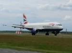 British Airways A 320-232 G-EUUN auf dem Weg zum Start ...