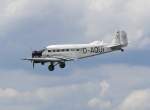 Lufthansa Traditionsflug Junkers Ju 52 D-CDLH (D-AQUI) am 27.05.2011 ...