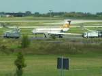 leipzig-halle-lej Eine Maschine der DDR-Fluggesellschaft Interflug, abgestellt auf dem Flughafen Leipzig/Halle; 27.08.2007