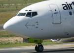 frankfurt-am-main-fra Air Baltic, YL-BBD, Boeing 737-500 (Bug/Nose), 02.08.2011, FRA-EDDF, Frankfurt, Germany 

