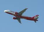 Air Berlin A 320-214 D-ABDY beim Start in Berlin-Tegel am ...