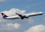 frankfurt-am-main-fra Lufthansa, D-AIHE 'Leverkusen', Airbus A 340-600, 02.08.2011, FRA-EDDF, Frankfurt, Gemany 

