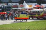 Die Bo 105 D-HMUG auf dem Hamburg Airport bei seinem ...