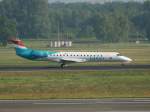 Luxair Embraer ERJ-145LU LX-LGI nach der Landung in Berlin-Tegel am ...