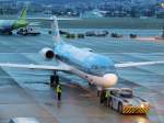 KLM Ein KLM City Hopper in Stuttgart (STR) (22.03.2008) am fr�hen Morgen...