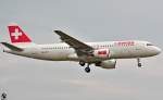Swiss Airbus A 320-214 Allschwil HB-JLP Trainingsflug auf Maribor Flughafen ...