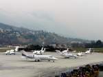 innsbruck-inn Am 08.03.08 war ziemlich viel los am Flughafen Kranebitten in Innsbruck.