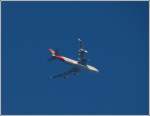 747 Aus dem Nebel tauchte gestern am 14.11.2011 diese Yangtze River Express Boeing 747 in der N�he von Wiltz auf.