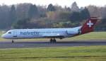 Helvetic Airways,HB-JVC,Fokker F-100,20.11.2011,HAM-EDDH,Hamburg,Germany  ...  Henryk Konrad 21.11.2011