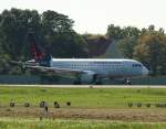 Brussels Airlines A 319-113 OO-SSP kurz vor dem Start in ...