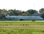Bulgarian Air Charter MD 82 LZ-LDF kurz vor dem Start ...