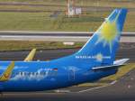 dusseldorf-dus TUIfly, D-AHFZ 'Gl�cksbringAir', Boeing, 737-800 wl (Seitenleitwerk/Tail), 13.11.2011, DUS-EDDL, D�sseldorf, Germany 