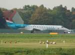 Luxair Embraer ERJ-145 LX-LGX kurz vor dem Start in Berlin-Tegel ...