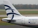 dusseldorf-dus Aegean Airlines, SX-DVT, Airbus, A 320-200 (Seitenleitwerk/Tail), 13.11.2011, DUS-EDDL, D�sseldorf, Germany

