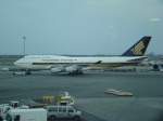 747 Die Boing 747-400 der Singapore Airlines auf den John F. Kennedy International Airport. Aufgenommen am 19.04.08