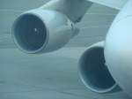 Die Tribwerke eine Boing 747-400 auf den John F. Kennedy ...
