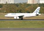 Aegean A 319-133LR SX-DGH nach der Landung in Berlin-Tegel am ...