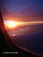Flug in den Sonnenuntergang ...  Harald Schmidt 12.02.2012