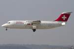 Swiss, HB-IYZ, BAe, ARJ-100, ...  Kurt Greul 30.03.2012