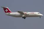 Swiss, HB-IXO, BAe, ARJ-100, ...  Kurt Greul 02.04.2012