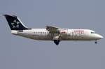 Swiss, HB-IYU, BAe, ARJ-100, ...  Kurt Greul 04.04.2012
