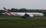 Emirates,A6-EGO,(c/n35598),Boeing 777-31H(ER),04.05.2012,HAM-EDDH,Hamburg,Germany(Remark-1000th ...  Henryk Konrad 04.05.2012