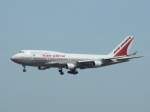 Eine Boeing 747-400 der Air India bei der Landung in ...