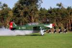 Smoke On heisst es f�r diese Pilatus P-2 beim Flugtag ...
