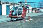 SA 315 Alouette Lama aus der Schweiz - HB-XDI - in den 70iger Jahren in Offenburg. 