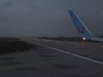 stuttgart-str Die Startbahn am Stuttgarter Flughafen am fr�hen Morgen des 25.09.2008.