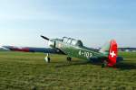 Pilatus P2 auf dem Vorfeld des Flughafens L�beck Blankensee bei ...