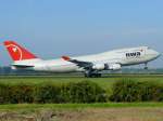 Boeing 747-400 der Northwest Airlines beim Start am 20.9.2008 in ...