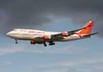 Landeanflug B747 Air India ...  Johann Watz 16.01.2009