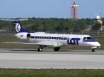 Lot Embraer 145 SP-LGL am 21.04.2007 auf dem Flughafen Berlin-Tegel ...