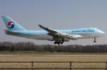 Korean Air Cargo, HL7605, Boeing, B747-4B5F-ER, 22.03.2009, BSL, Basel, Switzerland ...