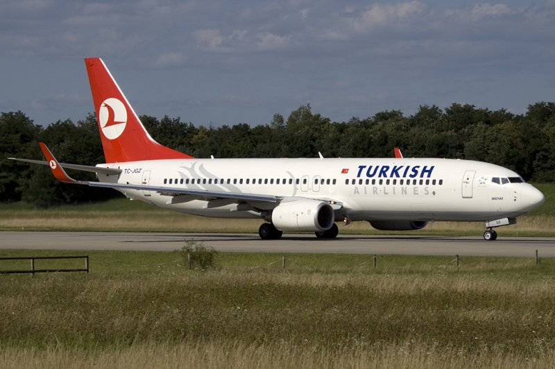 Turkish Airlines, TC-JGZ, Boeing, B737-8F2, 30.07.2009, BSL, Basel, Switzerland 

