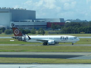 Fiji Airways, Boeing 737 Max 8, DQ-FAH, Brisbane Int.