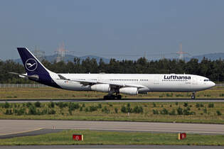 Lufthansa, D-AIFC, Airbus A340-313X, msn: 379,  Gander Halifax , 12.August 2025, FRA Frankfurt, Germany.