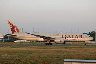 Qatar Airways Cargo, A7-BFB, Boeing B777-FDZ, msn: 36100/874, 13.August 2025, FRA Frankfurt, Germany.
